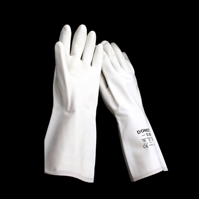 cheap price oil resistant nitrile gloves White Flock Lined nitrile gloves manufacturer  for industrial