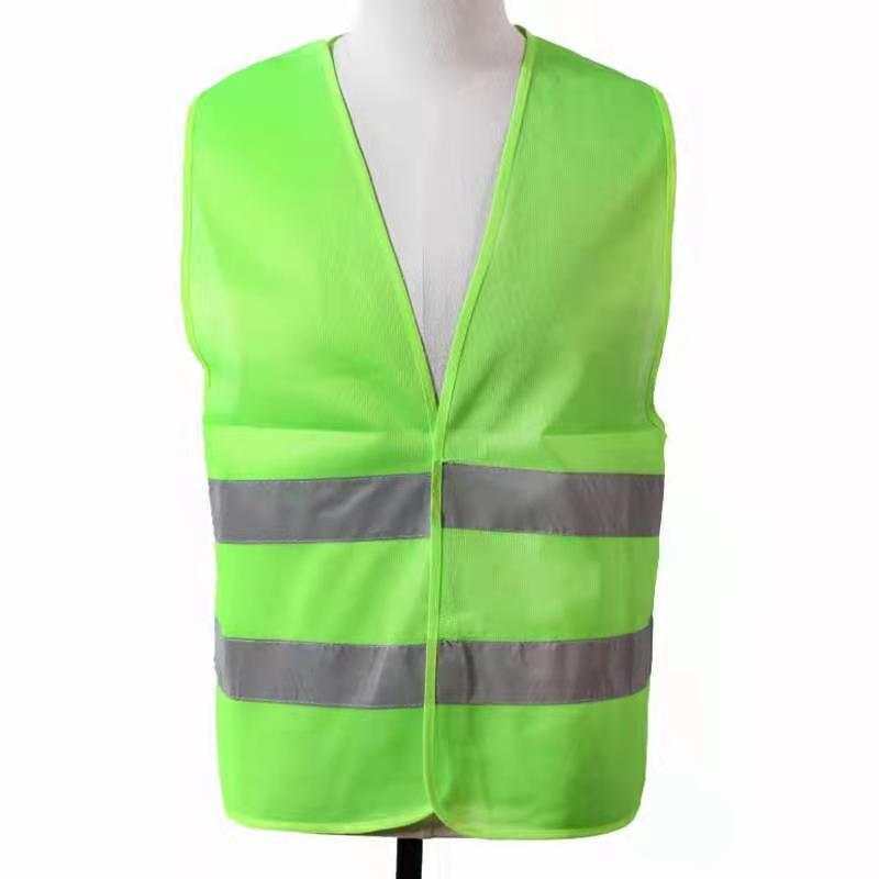 Reflective vest for duty warp knitted fabric pocketless reflective vest night protective safety clothing