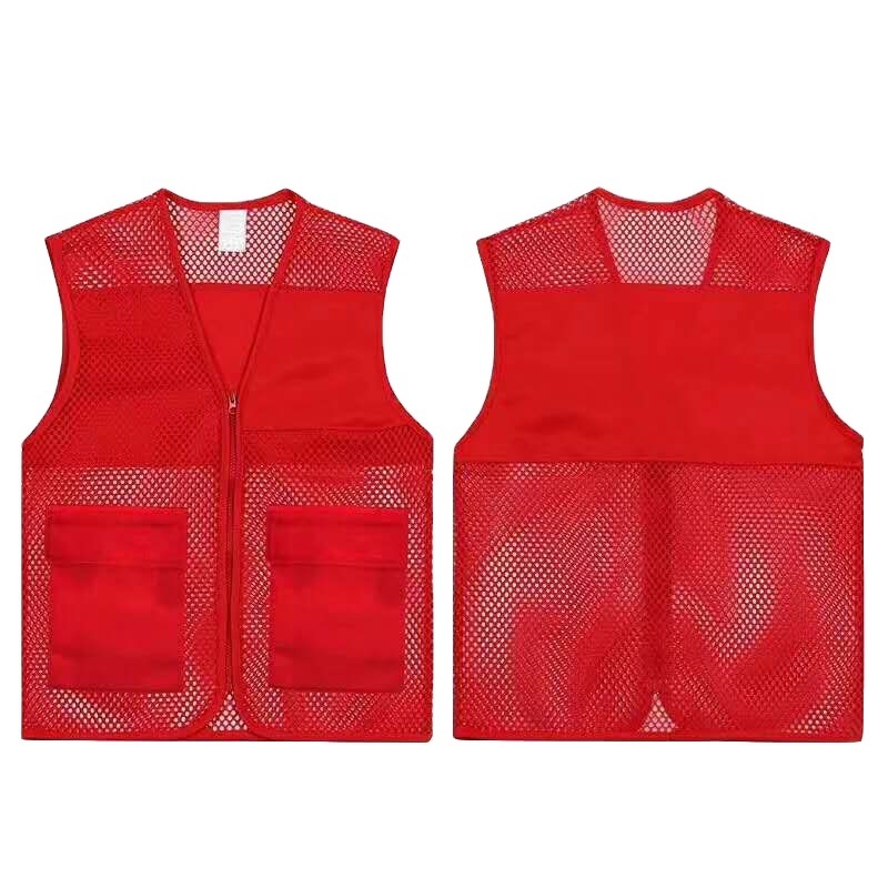 Multi-color volunteer advertising mesh vest