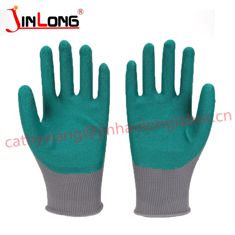 high quality 13 pin latex Tyre rubber coated Latex foam safety gloves for Garden Construction