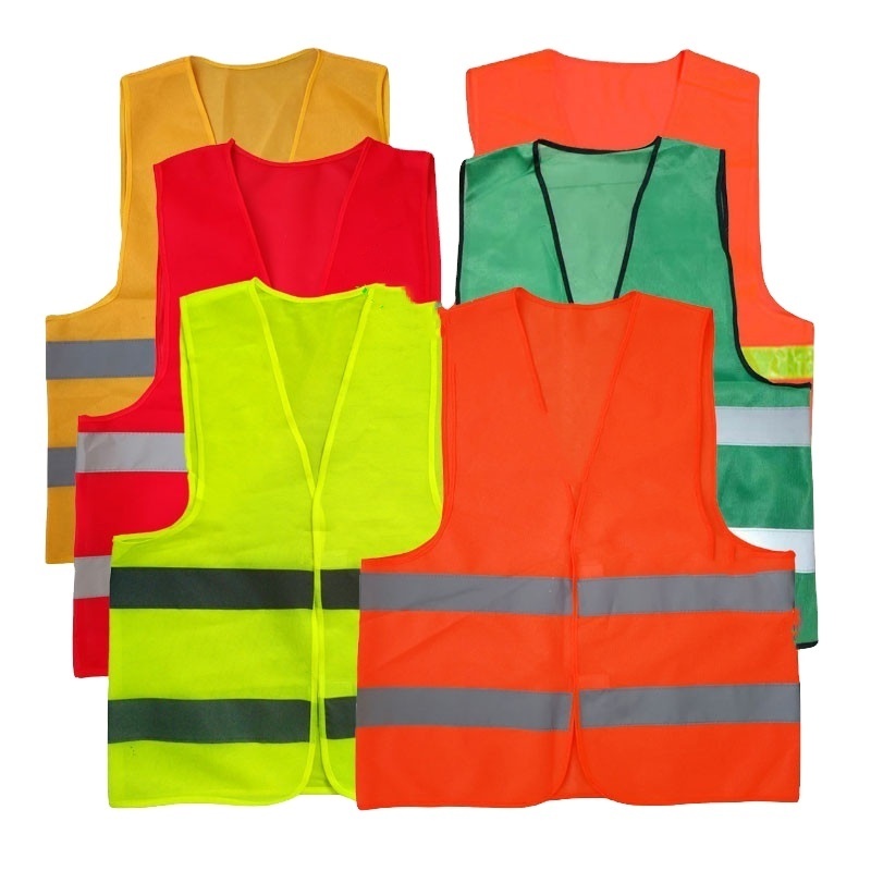 cheap price 80g Safety Construction vest  Motorcycle Running Riding  Mesh Reflective Vest