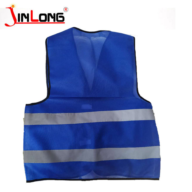 Light blue night work reflective safety vest