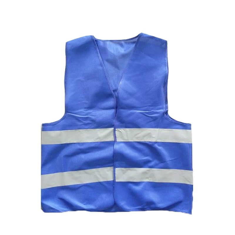 Light blue night work reflective safety vest