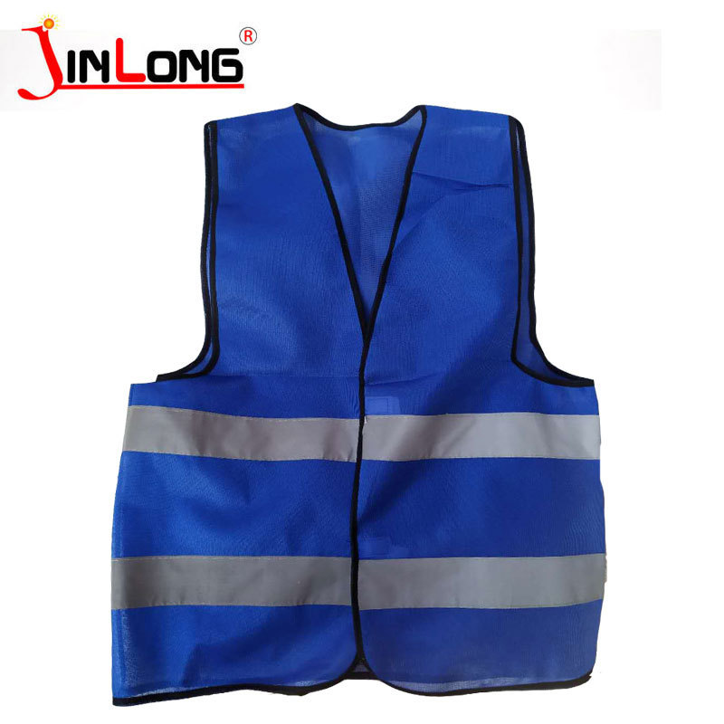 Light blue night work reflective safety vest