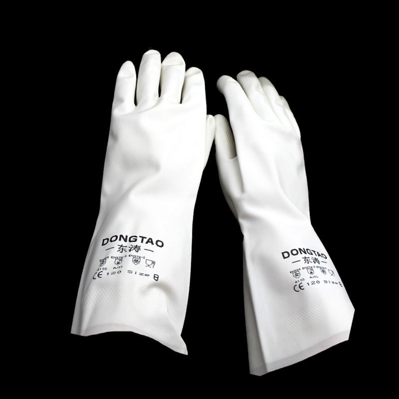 cheap price oil resistant nitrile gloves White Flock Lined nitrile gloves manufacturer  for industrial