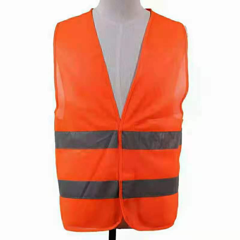 Reflective vest for duty warp knitted fabric pocketless reflective vest night protective safety clothing