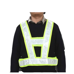 LED  vest adjustable reflective strap  night running riding reflective vest