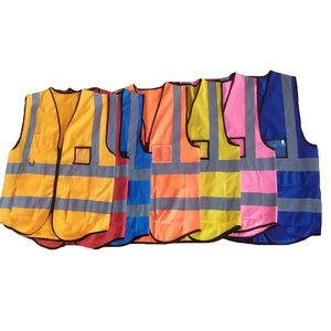 Vests reflective safety vest fluorescent multi-pocket reflective clothing