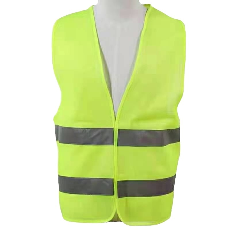 Reflective vest for duty warp knitted fabric pocketless reflective vest night protective safety clothing