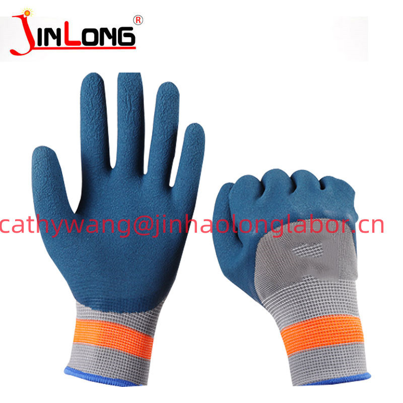 high quality 13 pin latex Tyre rubber coated Latex foam safety gloves for Garden Construction