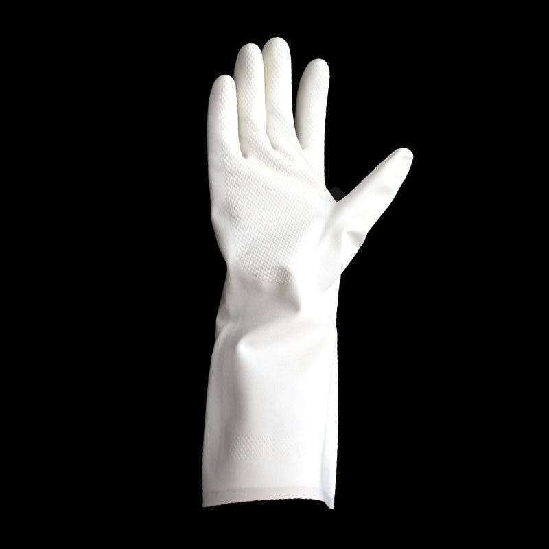 cheap price oil resistant nitrile gloves White Flock Lined nitrile gloves manufacturer  for industrial