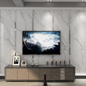 2023 new design waterproof indoor decorative wall board PET connection seamless film easy to install wall panel