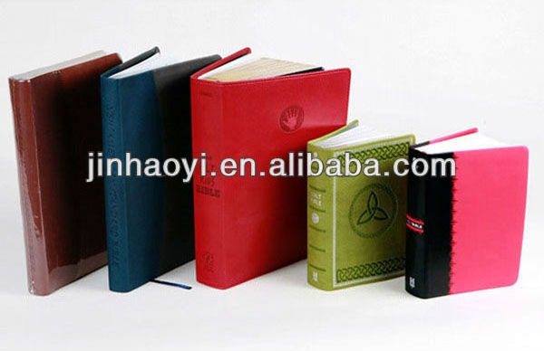 Custom hardcover Book Cover Hot sale good leather cover bible printing