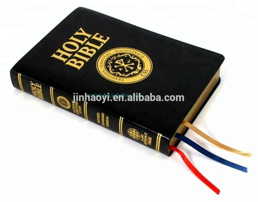 Custom Hardcover Book Cover Hot Sale Good Leather Cover Spanish Holy Bible Printing