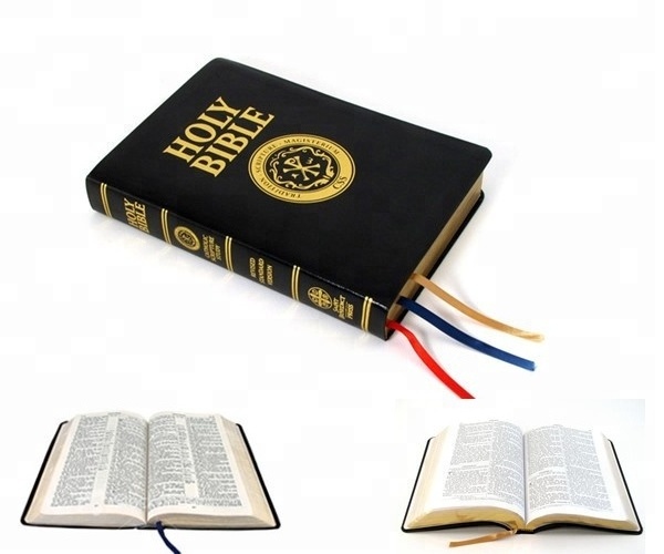 Custom hardcover Book Cover Hot sale good leather cover bible printing