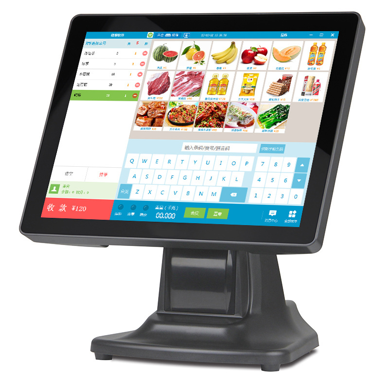 15'' POS System Machine All in One Portable Smart Cash Registers cheap electronic cash registers