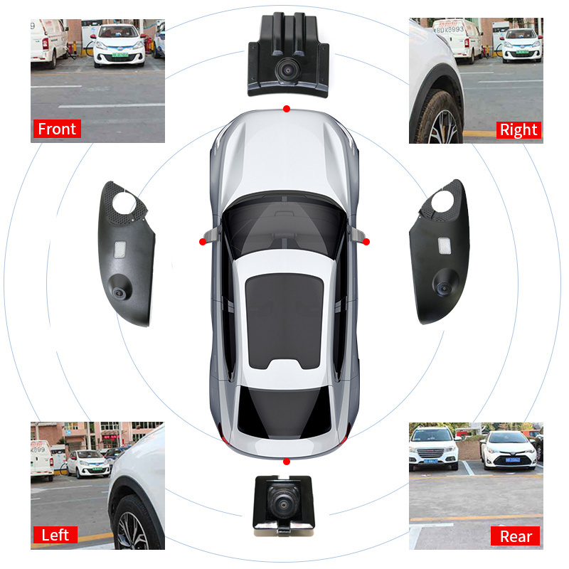 Panoramic 360 degree camera 1080P bird's-eye parking system 3D for Toyota Prado 360 car camera