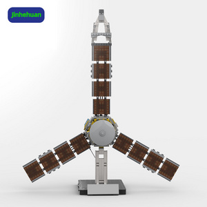 Moc Cosmic Detector Jupiter Polar Orbiter Building Blocks Juno Space Probe Explore Vehicle Rocket Bricks Toys For Kid Gifts