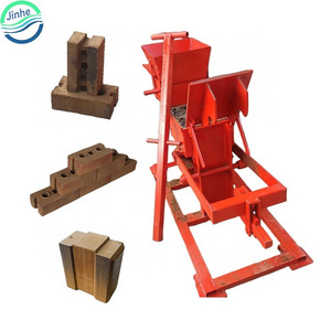 Interlocking red clay soil brick making machine manual compressed clay logo bricks earth block moulding machine