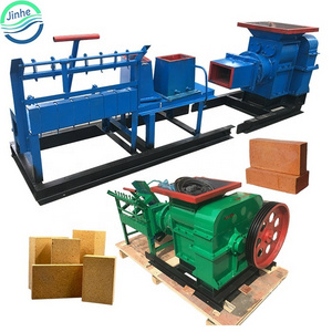 Red clay interlocking brick extruder automatic diesel engine soil mud press block fired clay brick making machine