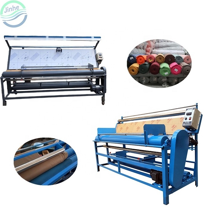 Fabric meter counter rolling inspection measuring machine textile finishing fabric cloth roller rolling winding folding machine