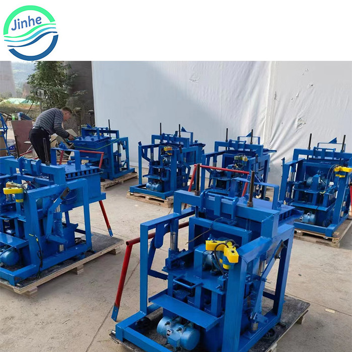 Manual interlocking brick molding making machine molds customized concrete cement block hollow maker machine