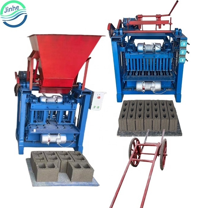 Industrial hollow interlocking block maker compressed concrete cement brick making machine machinery