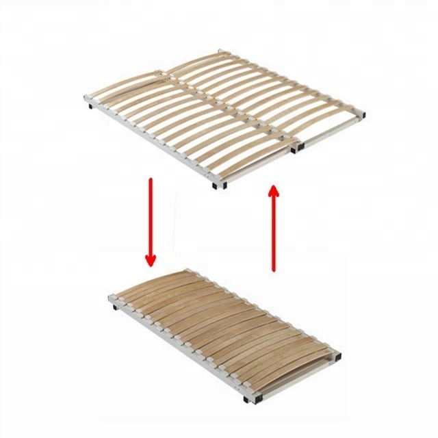 Flexible Wooden Bed Frame with Space-Saving Functionality