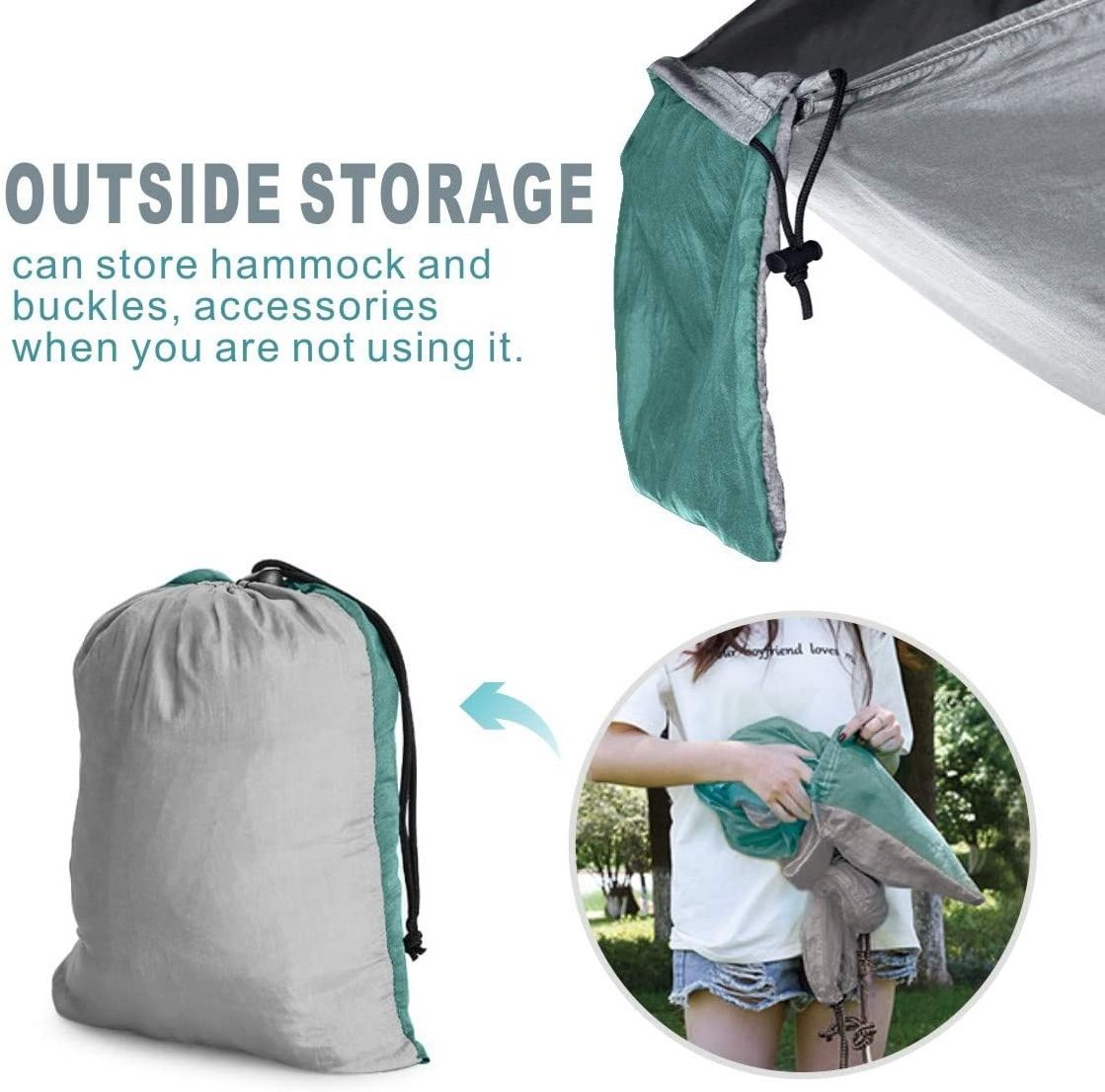 Hot Sale Outdoor Camping Nylon Aluminium with Mosquito Net Hammock for Sale