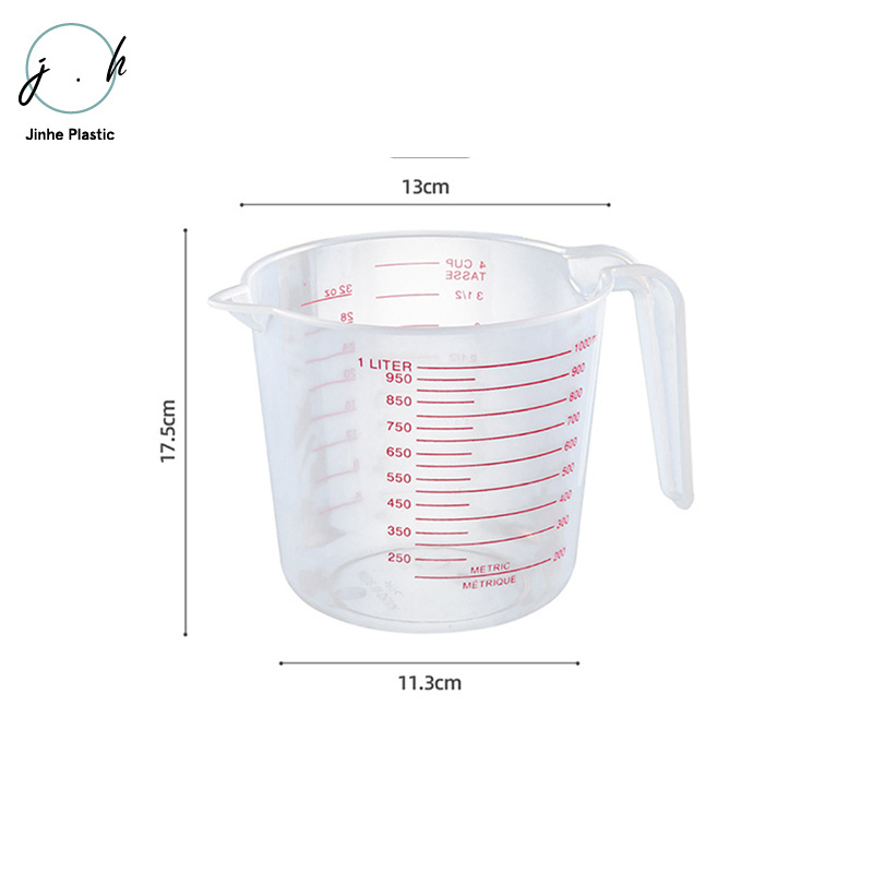 High Quality Multi-purpose 3 Capacity Options 1000ML Digital Plastic Measuring Cups With Handle