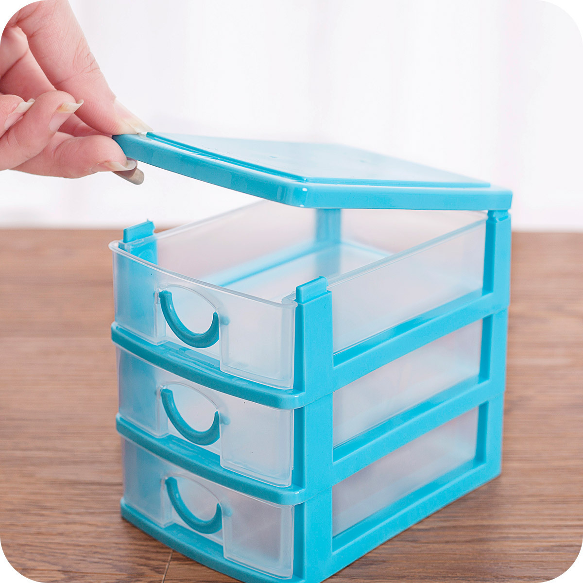 Hot Selling Factory Wholesale Home Office Plastic Mini Stacking Drawer Cube Storage Organizer