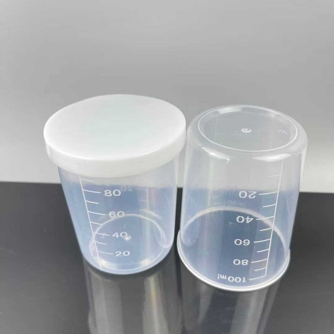 High Quality Plastic Graduated Measuring Cups With Lid Measuring Cylinder For Lab