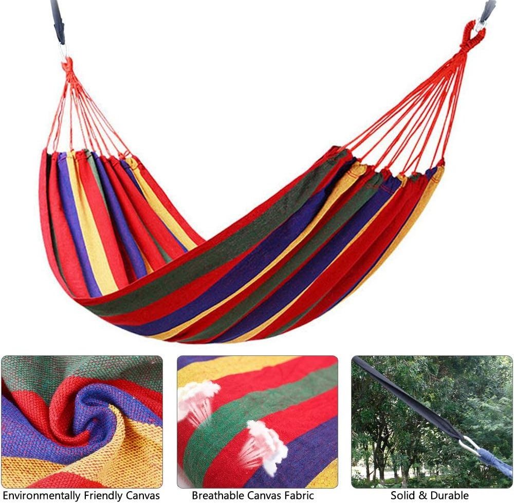 Hot Sale Outdoor Canvas Colorful Traveling Sleeping Polyester Cotton Air Yoga Camping Hammock