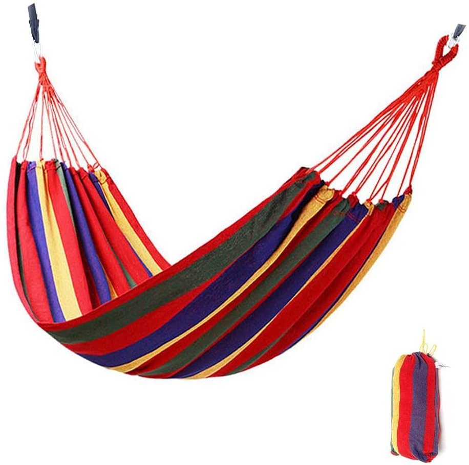 Hot Sale Outdoor Canvas Colorful Traveling Sleeping Polyester Cotton Air Yoga Camping Hammock