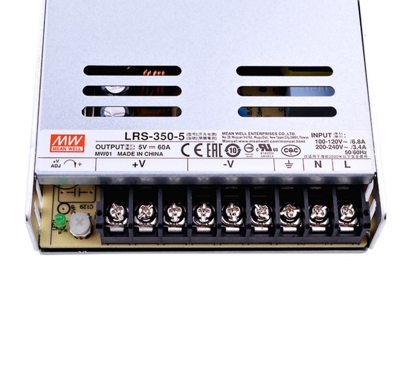 MW mean well LRS-350-5 5V 60A 350w LED screen outdoor adjustable switching power supply supplies