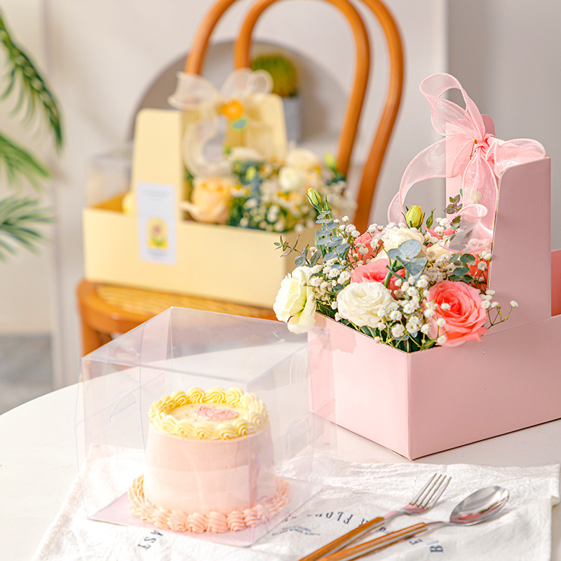 Wholesale Cake box  Valentine's Day gift box Holiday wedding birthday party packing  portable flower box