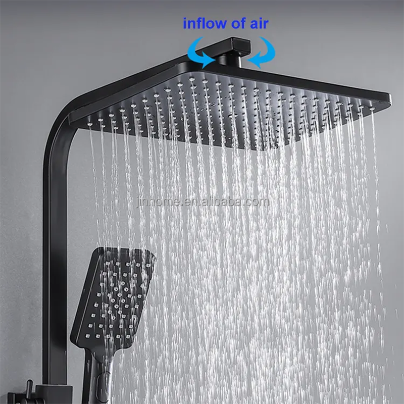 High Quality With 5 Years Warranty Brass Thermostatic Shower Head 4 Functions Bathroom Shower Set System Shower Mixer