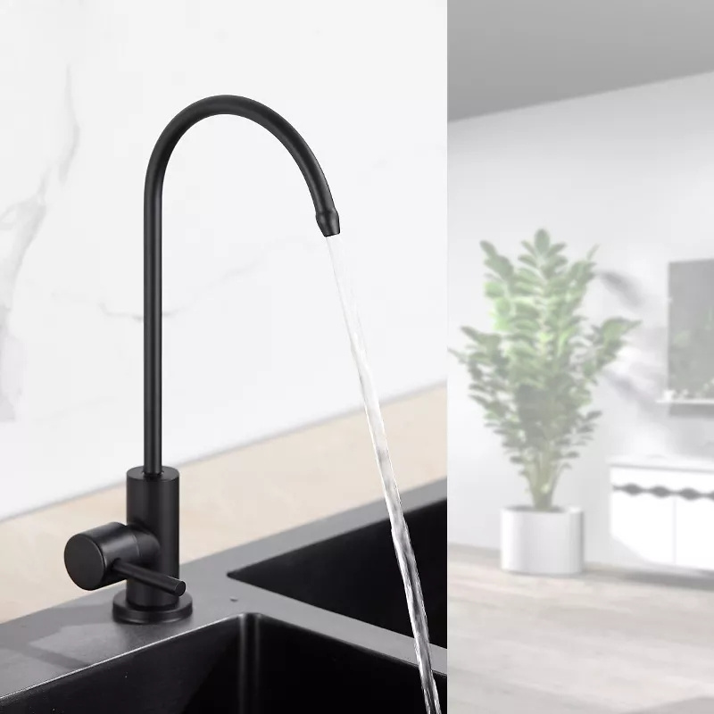 Lead Free Drinking Water Purifier Faucet Matte Black Kitchen Water Filter Faucet