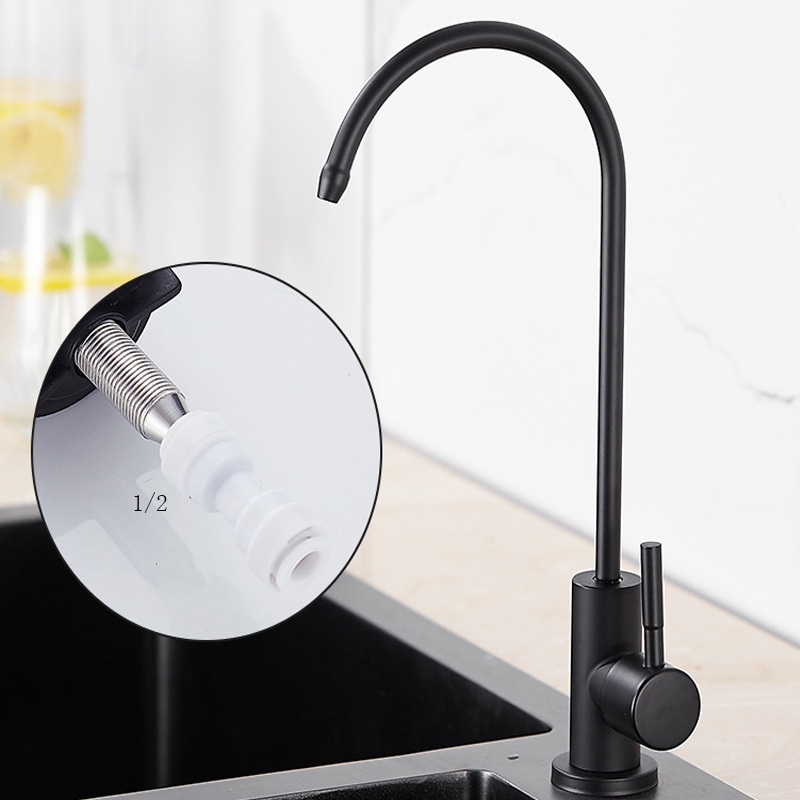 Lead Free Drinking Water Purifier Faucet Matte Black Kitchen Water Filter Faucet