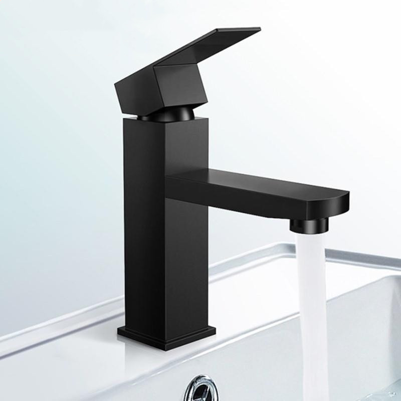 High Quality With 5 Years Warranty Black Square Basin Faucet Cold Hot Basin Mixer Taps Bathroom Sinks Faucet