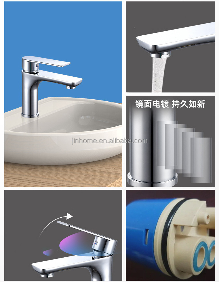 High Quality With 5 Years Warranty Chrome Bathroom Basin Faucet Bath Taps And Faucets Hot And Cold Wash Sink Taps