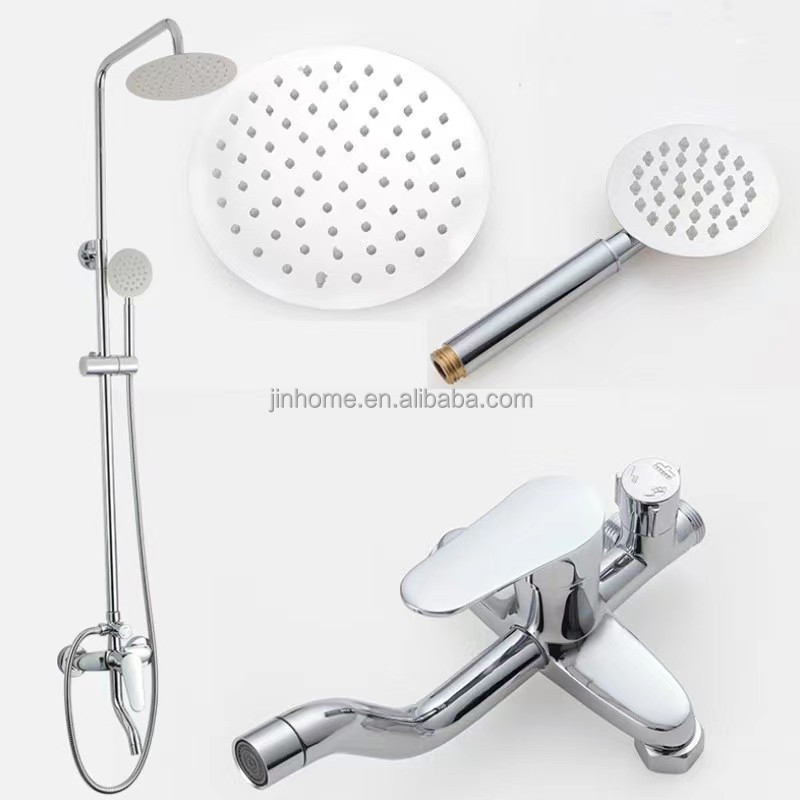 Hot Selling Brass Shower Mixer Set Chrome Black Rainfall Bath Shower Faucets Hot and Cold Bathroom Shower Set System