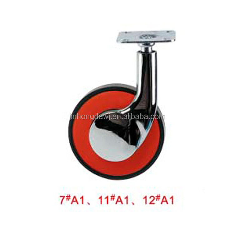 zinc alloy 52-82mm furniture caster wheels , furniture caster with plate