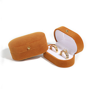 custom velvet jewelry box small portable travel mini jewelry ring storage box for wedding