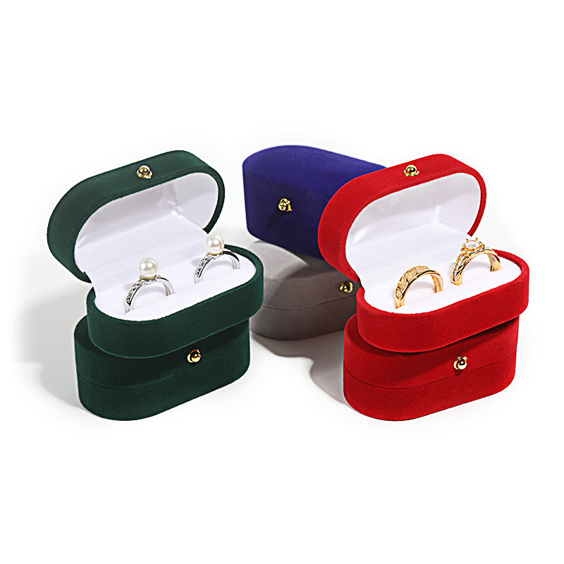 custom velvet jewelry box small portable travel mini jewelry ring storage box for wedding