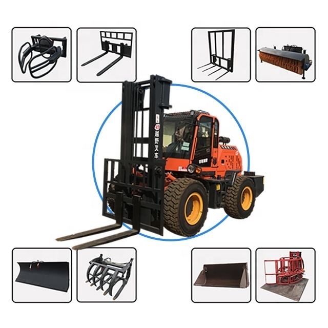 ZSZG diesel Off-road forklift 6 ton cross country forklifts 6000 mm mast height for sale