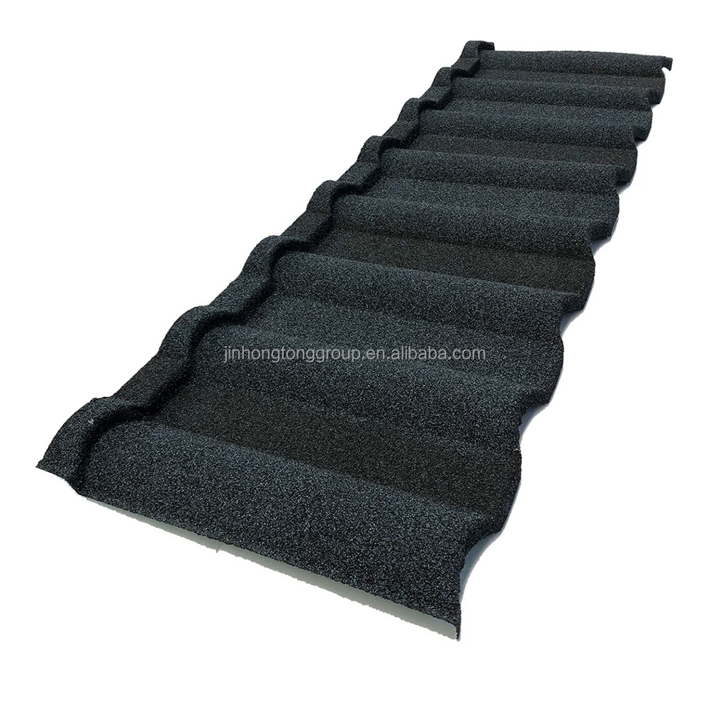 Factory Wholesale Stone Coated Roofing Zinc 1340*420*0.4mm Colored Stone Coated Metal Roofing Tiles