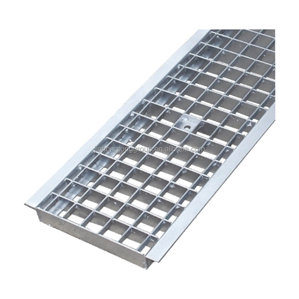 Supply Factory Galvanized Metal Steel Grating Walkway Platform Stair Treads Trench Drainage Cover