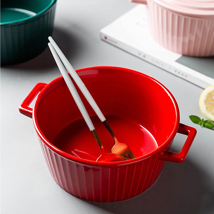 New design cookware microwave safe soup cooking pot mini casserole dish ceramic cooking pot casserole with lid