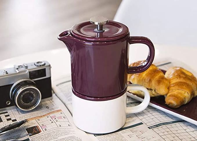 Juego Tazas Cafe Cezve Cafetera Prensa Francesa Wholesale 400Ml Custom Caffe Coffee Maker Ceramic French Press Pot With Cup Set